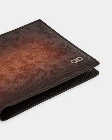 Ferragamo Men's Micro Gancio Leather Bifold Wallet | Thumbnail 5