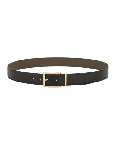 Ferragamo Men's Reversible Hammered Leather Rectangle-Buckle Belt | Thumbnail 1 Ferragamo Men's Reversible Hammered Leather Rectangle-Buckle Belt | Thumbnail 1