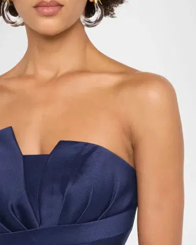 Badgley Mischka Strapless Mikado Trumpet Gown | Thumbnail 5 Badgley Mischka Strapless Mikado Trumpet Gown | Thumbnail 5