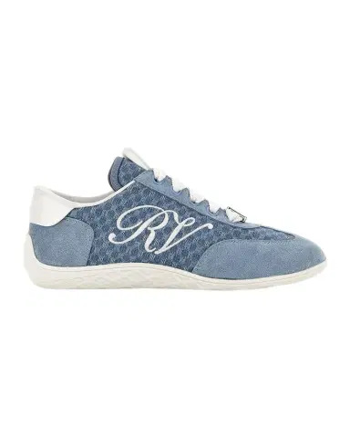 Roger Vivier Viv Canvas and Suede Low-Top Sneakers | Thumbnail 1 Roger Vivier Viv Canvas and Suede Low-Top Sneakers | Thumbnail 1