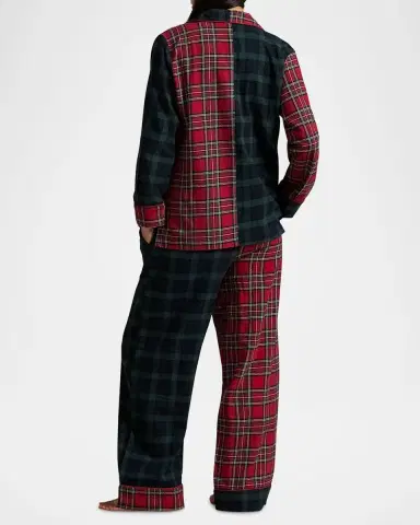 Polo Ralph Lauren Madison Patchwork Cotton Plaid Pajama Set | Thumbnail 3