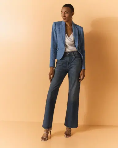 L'AGENCE Jennah Single-Breasted Tweed Blazer | Thumbnail 3