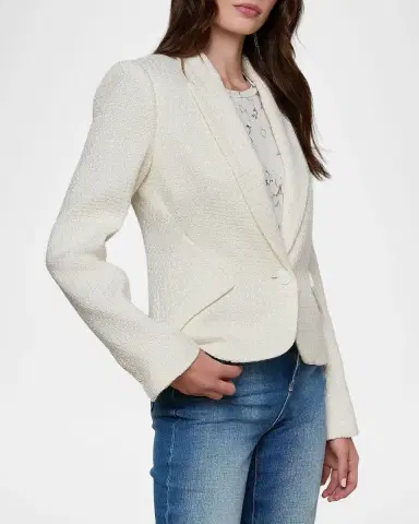L'AGENCE Jennah Single-Breasted Tweed Blazer | Thumbnail 5