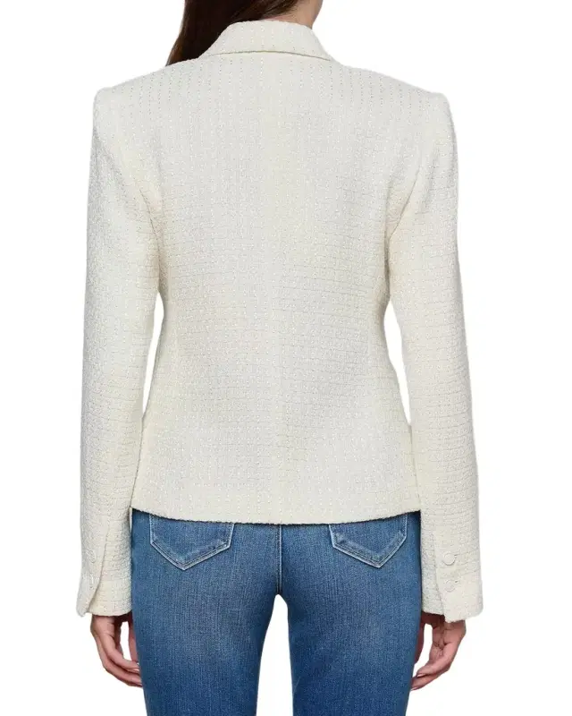 Jennah Single-Breasted Tweed Blazer