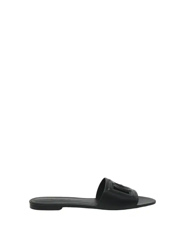Dolce & Gabbana Cutout DG Flat Slide Sandals
