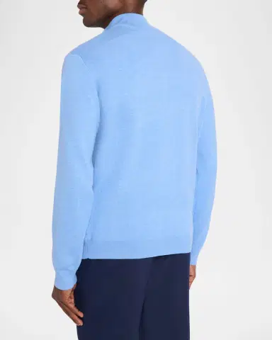 Peter Millar Men's Coolspun Lite Cotton Quarter-Zip Sweater | Thumbnail 2 Peter Millar Men's Coolspun Lite Cotton Quarter-Zip Sweater | Thumbnail 2