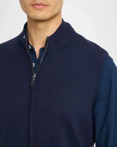 Peter Millar Men's Coolspun Lite Full-Zip Sweater Vest | Thumbnail 5