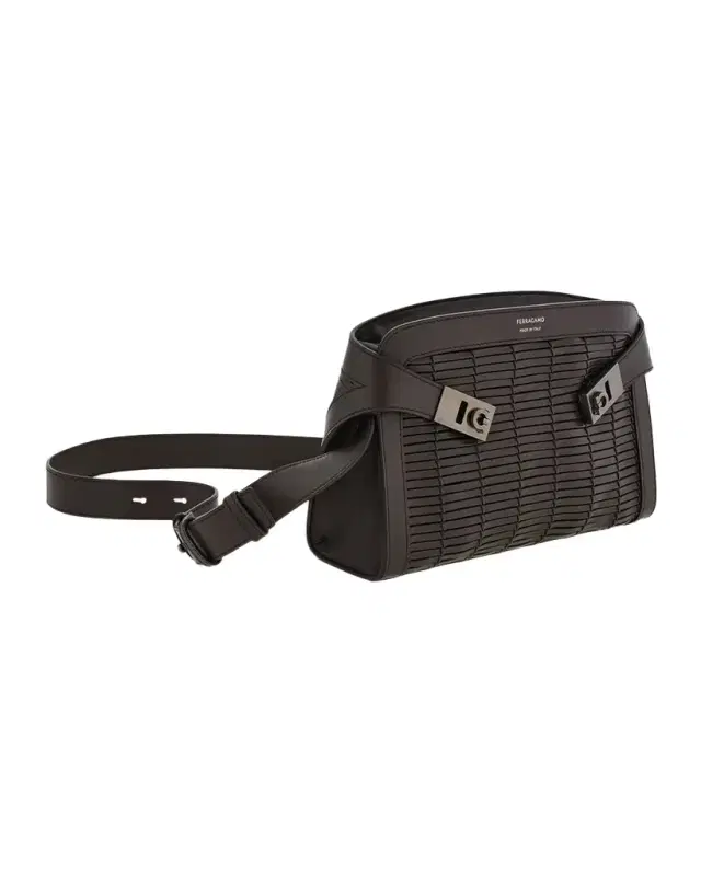 Men 's Hug Leather Crossbody Bag