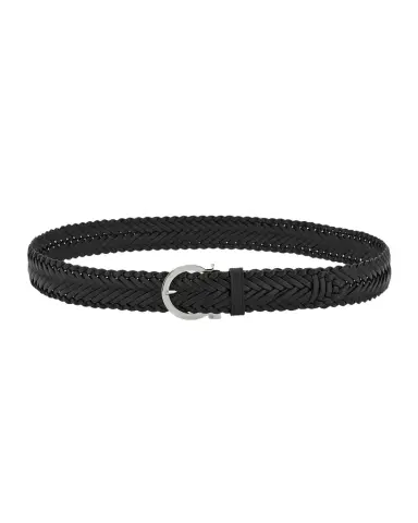 Ferragamo Men's Gancini-Buckle Woven Leather Belt | Thumbnail 1 Ferragamo Men's Gancini-Buckle Woven Leather Belt | Thumbnail 1