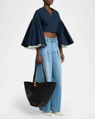 Jacquemus Le Bambola Angular Woven Tote Bag | Thumbnail 5 Jacquemus Le Bambola Angular Woven Tote Bag | Thumbnail 5