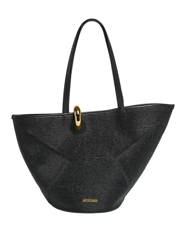 Jacquemus Le Bambola Angular Woven Tote Bag