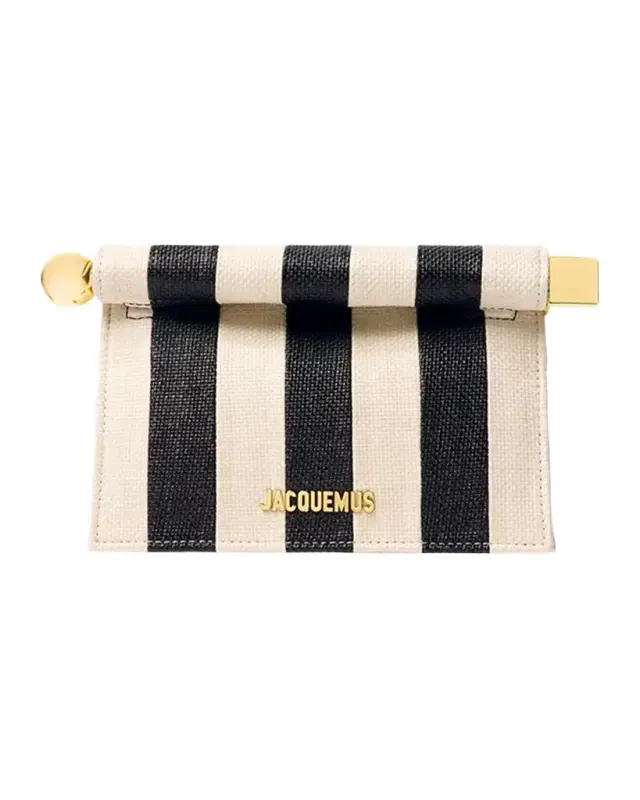 Jacquemus La Petite Pochette Rond Carre Raffia Clutch