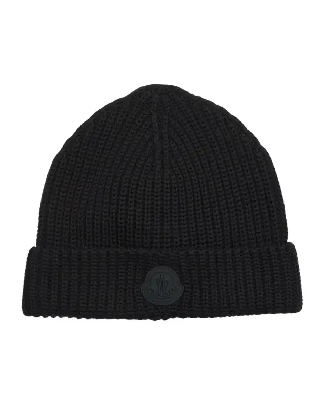 Men 's Cotton Knit Logo Beanie Hat