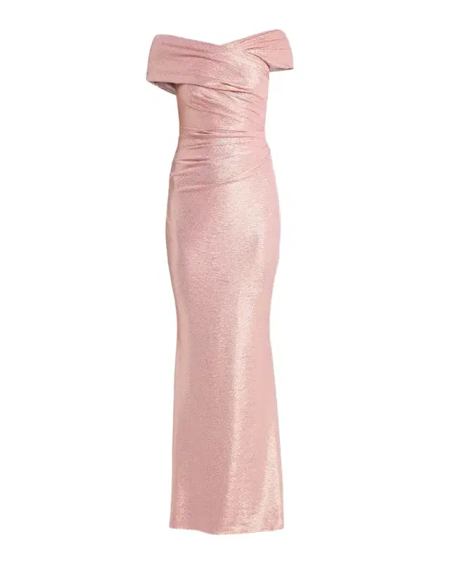 Mobina Draped Mirrorball Mermaid Gown