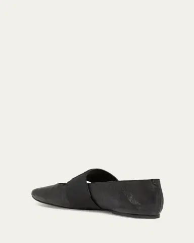 Givenchy Sliced Square Textured Leather Square-Toe Ballerina Flats | Thumbnail 9