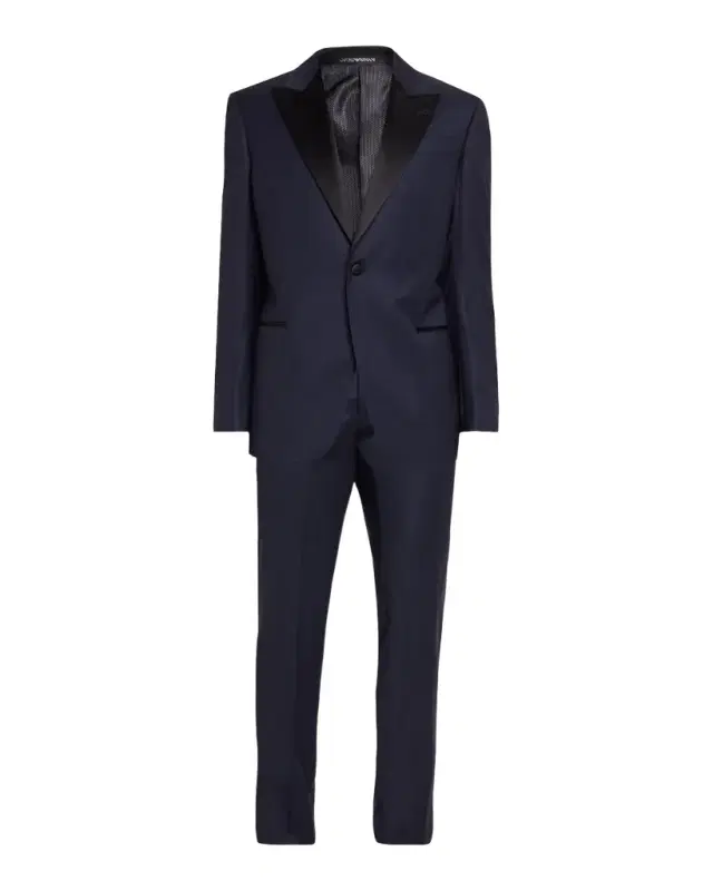 Men 's Wool G Line Slim Two-Piece Suit