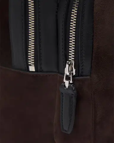 Brioni Men's Leather-Trim Suede Backpack | Thumbnail 8 Brioni Men's Leather-Trim Suede Backpack | Thumbnail 8