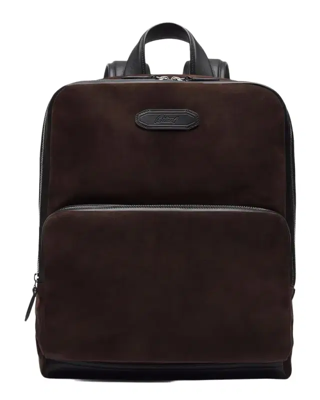 Brioni Men 's Leather-Trim Suede Backpack