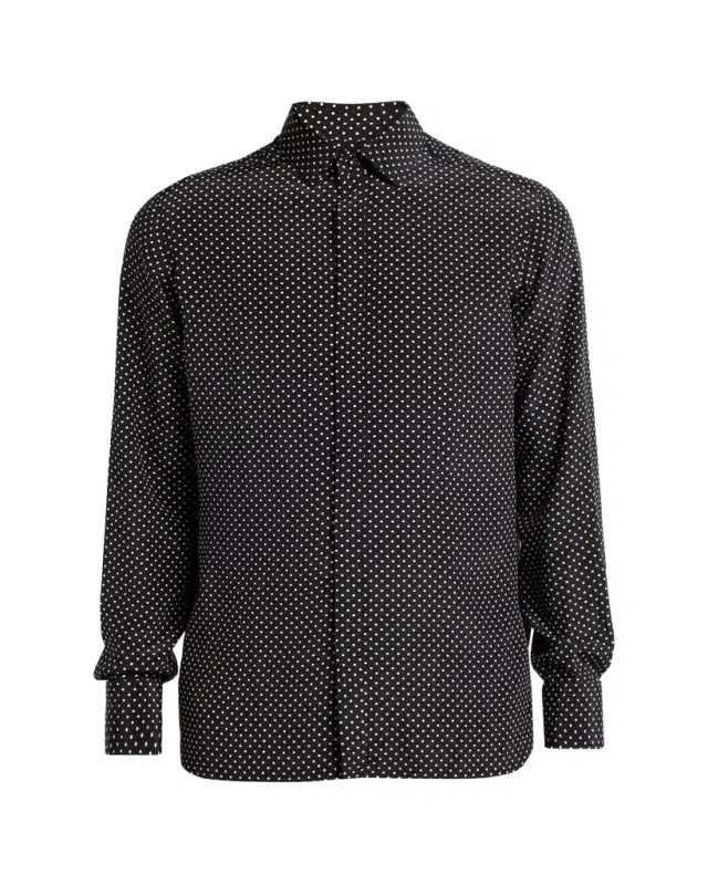 TOM FORD Men's Lyocell Polka Dot French Cuff Sport Shirt