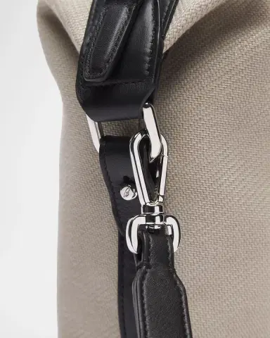 Brioni Men's Canvas and Leather Via Veneto Zip Pouch | Thumbnail 6 Brioni Men's Canvas and Leather Via Veneto Zip Pouch | Thumbnail 6
