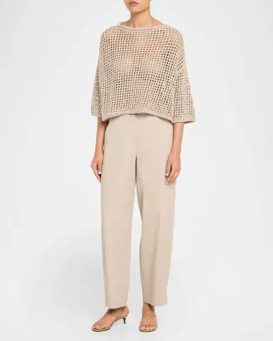 Lafayette 148 New York Oversized Open-Stitch Crop Sweater | Thumbnail 2 Lafayette 148 New York Oversized Open-Stitch Crop Sweater | Thumbnail 2