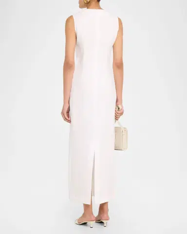 Lafayette 148 New York Button-Front Linen Maxi Dress | Thumbnail 3