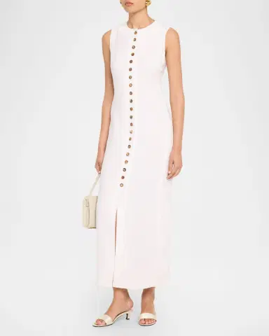 Lafayette 148 New York Button-Front Linen Maxi Dress | Thumbnail 4
