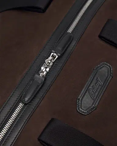 Brioni Men's Calfskin Suede Duffle Bag | Thumbnail 8