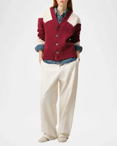 AMI PARIS Ami De Coeur V-Neck Cardigan | Thumbnail 2 AMI PARIS Ami De Coeur V-Neck Cardigan | Thumbnail 2