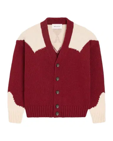 AMI PARIS Ami De Coeur V-Neck Cardigan | Thumbnail 1 AMI PARIS Ami De Coeur V-Neck Cardigan | Thumbnail 1