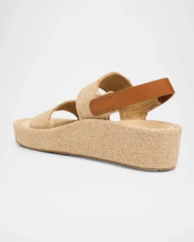 PEDRO GARCIA Leticia Burlap and Leather Flatform Sandals | Thumbnail 4 PEDRO GARCIA Leticia Burlap and Leather Flatform Sandals | Thumbnail 4