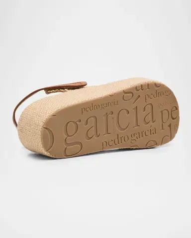 PEDRO GARCIA Leticia Burlap and Leather Flatform Sandals | Thumbnail 5 PEDRO GARCIA Leticia Burlap and Leather Flatform Sandals | Thumbnail 5