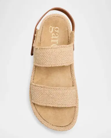 PEDRO GARCIA Leticia Burlap and Leather Flatform Sandals | Thumbnail 6 PEDRO GARCIA Leticia Burlap and Leather Flatform Sandals | Thumbnail 6