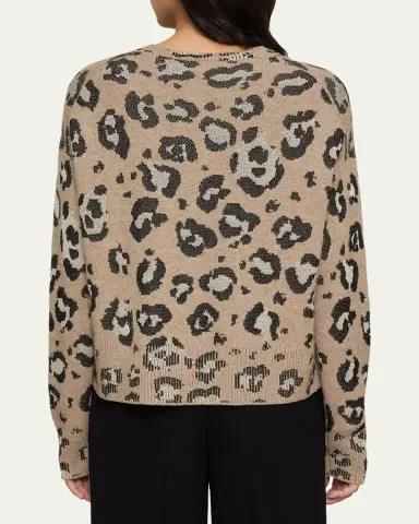 Lafayette 148 New York Leopard Jacquard-Knit Cardigan | Thumbnail 5 Lafayette 148 New York Leopard Jacquard-Knit Cardigan | Thumbnail 5