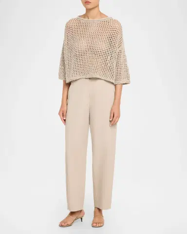 Lafayette 148 New York Chrystie Cropped Twill Barrel-Leg Pants | Thumbnail 2 Lafayette 148 New York Chrystie Cropped Twill Barrel-Leg Pants | Thumbnail 2