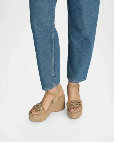 PEDRO GARCIA Delina Embellished Jute Platform Ankle-Strap Sandals | Thumbnail 2 PEDRO GARCIA Delina Embellished Jute Platform Ankle-Strap Sandals | Thumbnail 2