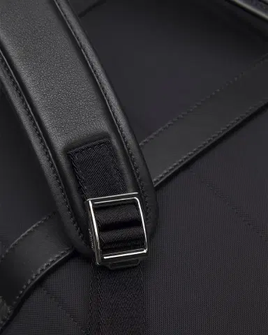 Brioni Men's Leather-Trim Canvas Backpack | Thumbnail 8 Brioni Men's Leather-Trim Canvas Backpack | Thumbnail 8