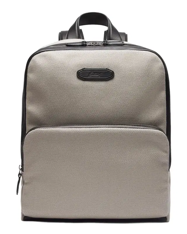 Brioni Men 's Leather-Trim Canvas Backpack