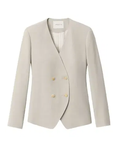 Lafayette 148 New York Collarless Plaid Jacquard Blazer | Thumbnail 1