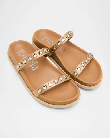 PEDRO GARCIA Doyel Embellished Satin Slide Sandals | Thumbnail 5 PEDRO GARCIA Doyel Embellished Satin Slide Sandals | Thumbnail 5