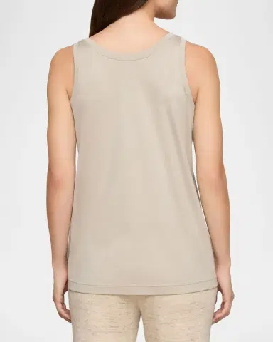 Lafayette 148 New York Scoop-Neck Cotton-Silk Tank | Thumbnail 2 Lafayette 148 New York Scoop-Neck Cotton-Silk Tank | Thumbnail 2