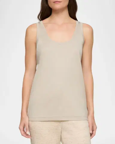 Lafayette 148 New York Scoop-Neck Cotton-Silk Tank | Thumbnail 3 Lafayette 148 New York Scoop-Neck Cotton-Silk Tank | Thumbnail 3