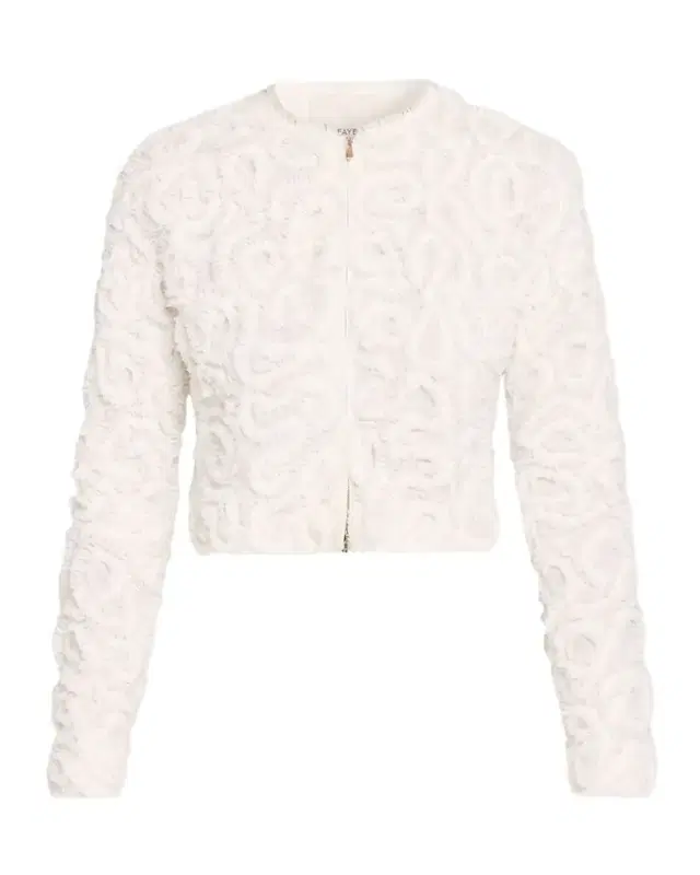 Ruffle Zip-Front Jacket