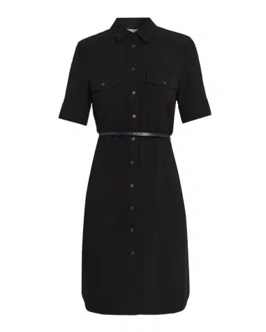 Lafayette 148 New York Belted Finesse Crepe Shirtdress | Thumbnail 1 Lafayette 148 New York Belted Finesse Crepe Shirtdress | Thumbnail 1