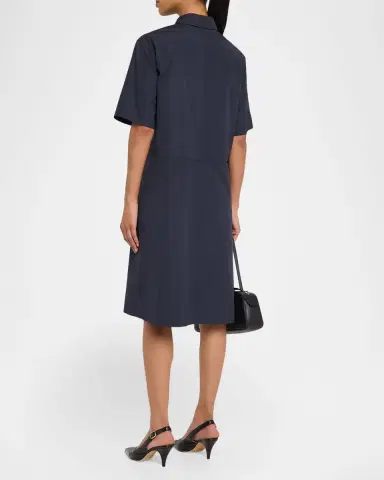 Lafayette 148 New York Gathered Organic Cotton Poplin Shirtdress | Thumbnail 3 Lafayette 148 New York Gathered Organic Cotton Poplin Shirtdress | Thumbnail 3