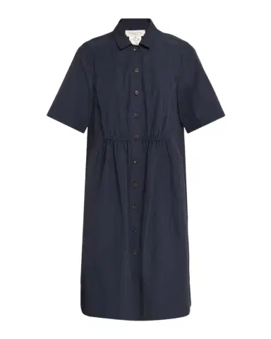 Lafayette 148 New York Gathered Organic Cotton Poplin Shirtdress | Thumbnail 1 Lafayette 148 New York Gathered Organic Cotton Poplin Shirtdress | Thumbnail 1