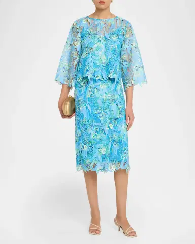 Ungaro Parker Printed Guipure Leaf Lace Blouse | Thumbnail 2