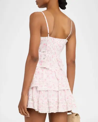 LoveShackFancy Elsette Floral Lace-Trim Peplum Tank Top | Thumbnail 3 LoveShackFancy Elsette Floral Lace-Trim Peplum Tank Top | Thumbnail 3