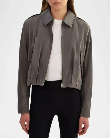 LaMarque Robbie Suede Bomber Jacket | Thumbnail 3 LaMarque Robbie Suede Bomber Jacket | Thumbnail 3