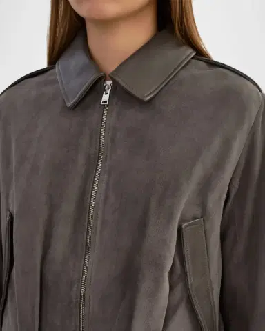 LaMarque Robbie Suede Bomber Jacket | Thumbnail 4 LaMarque Robbie Suede Bomber Jacket | Thumbnail 4